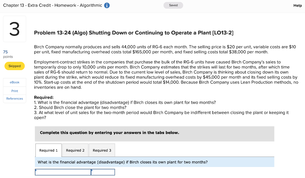 Chapter 13 - Extra Credit - Homework - Algorithmic i Saved Help