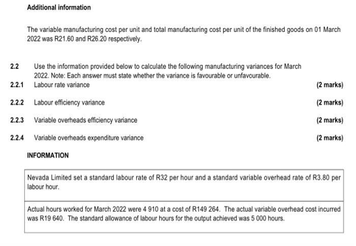 information given below to prepare the Income Statement for March 2022 according