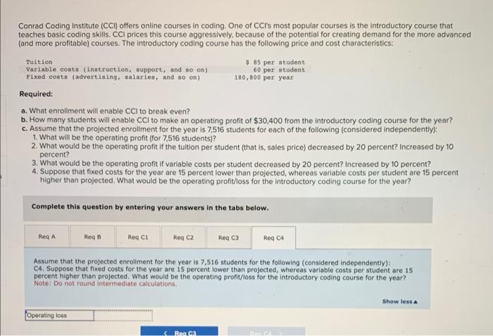 CCI prices this course aggressively, because of the potential for creating demand