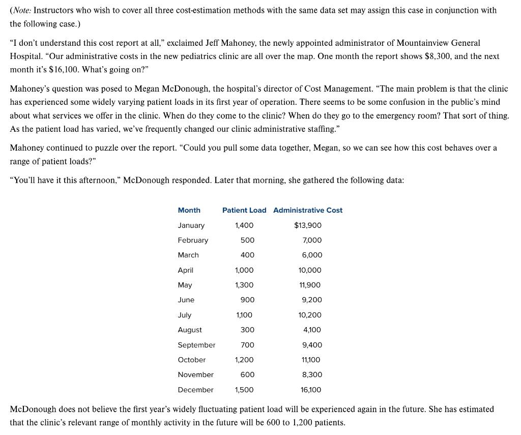 (Note: Instructors who wish to cover all three cost-estimation methods with the