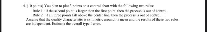 4. (10 points) You plan to plot 3 points on a control