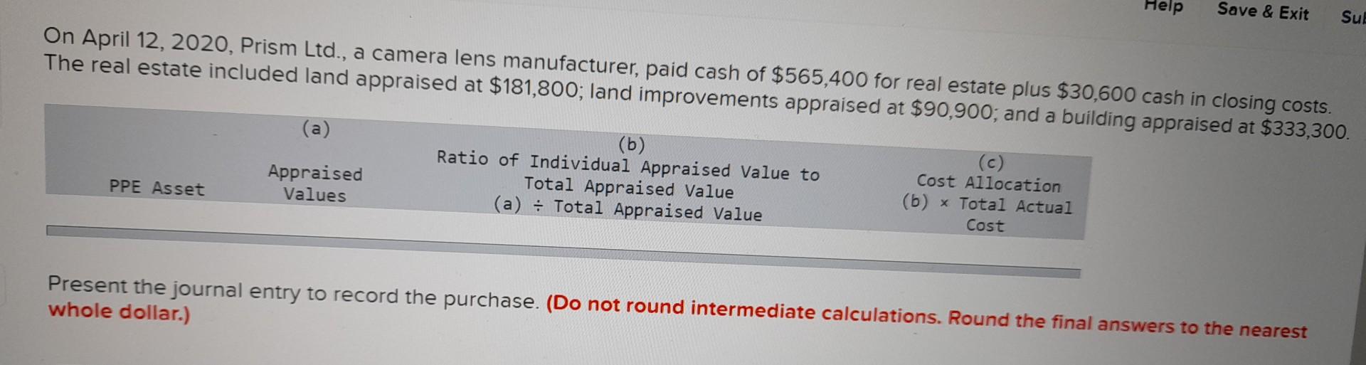 Help Save & Exit Sub On April 12, 2020, Prism Ltd., a
