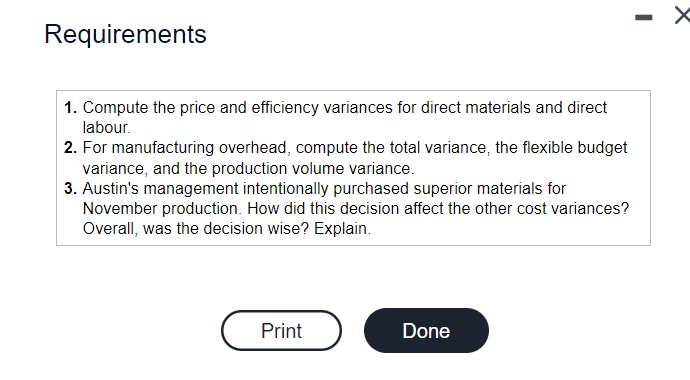 m) Direct labour ( 2 hours x $9.20 per hour). Manufacturing overhead: