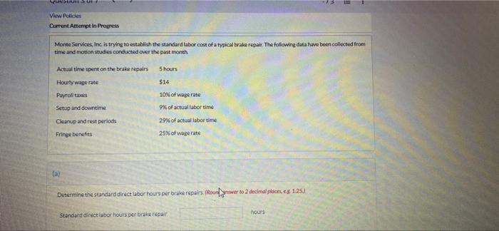 View Policies Current Attempt in Progress Monte Services, Inc. is trying to