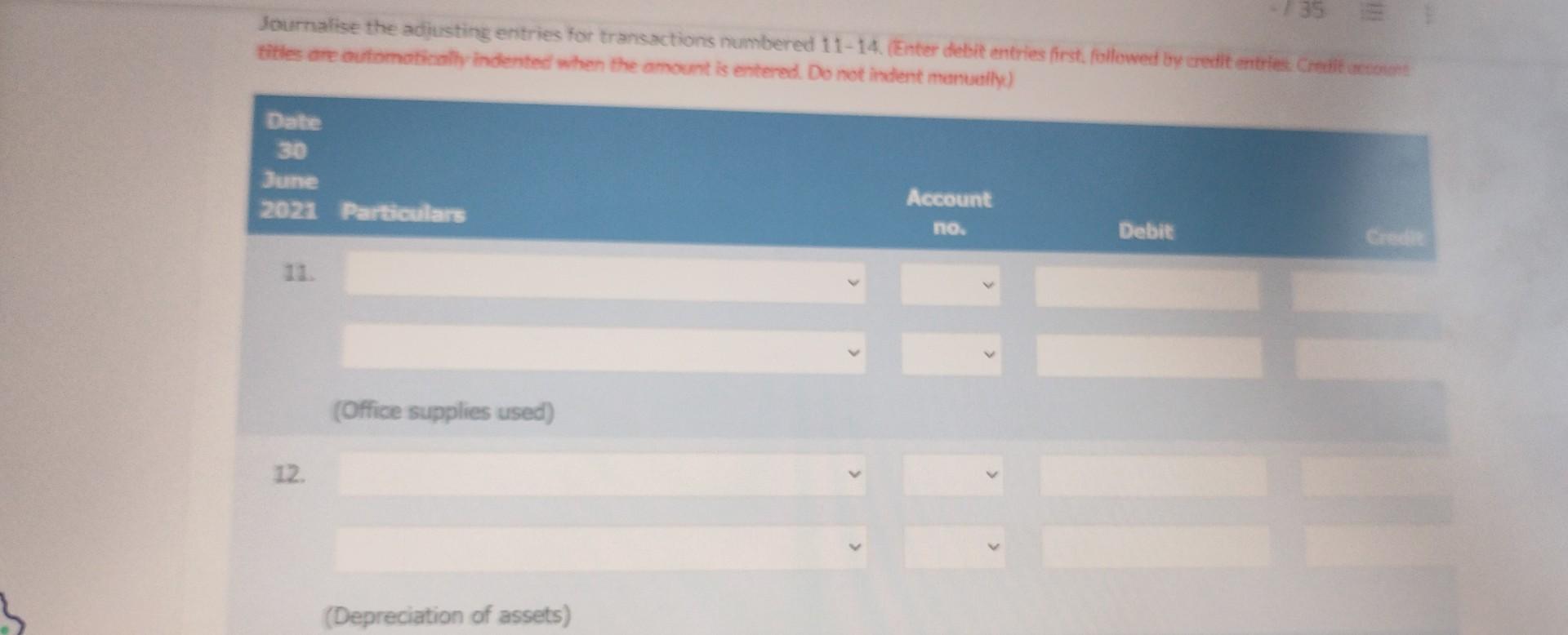office supplies on hand at the end of the year totalled $640.