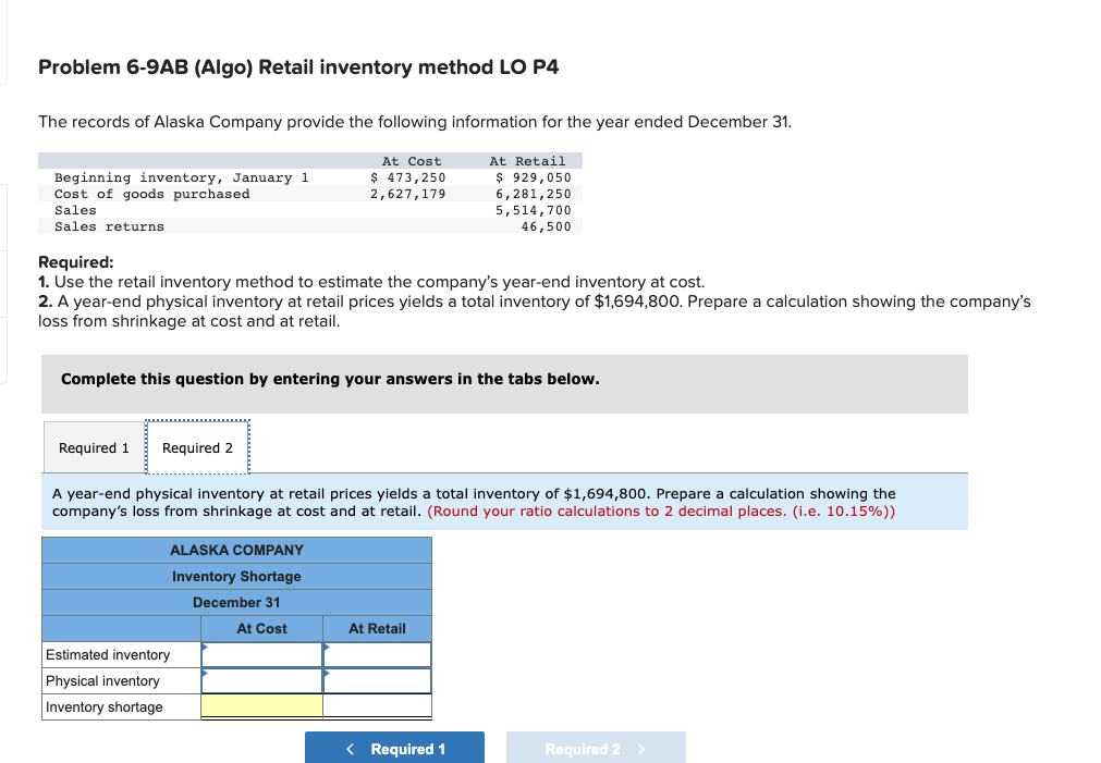 Company provide the following information for the year ended December 31. Beginning