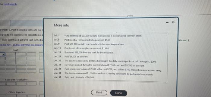 to the T-accounts using bansaction dates as posting references in the ledger