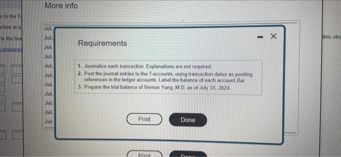 one transaction at a time Deg by posting the event the July