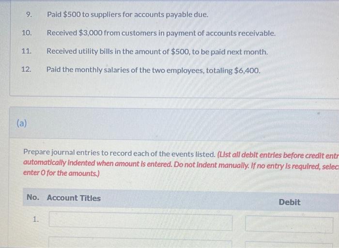 1, 2022. The following transactions took place during the first month. Transactions