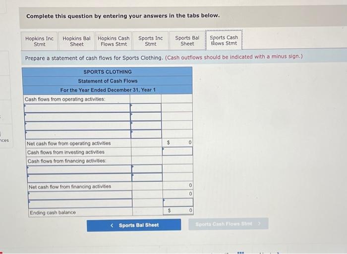 expense of $37,120. Data for Sports Clothing 1. Borrowed $104,400 from the