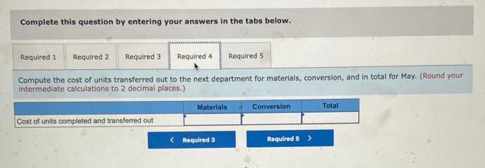 given below for May: Production data: Pounds in process, May 1; materials