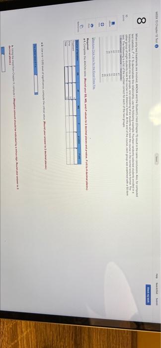 WEEK 13 Chapter 12 Test 8 00 10 10 When only two