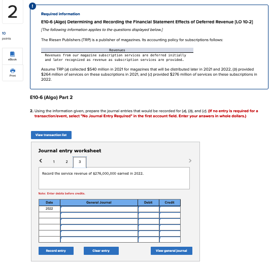 applies to the questions displayed below.) The Riesen Publishers (TRP) is a