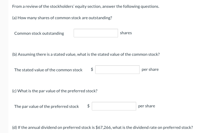 Spruce Corp.'s balance sheet at December 31 is presented here. Stockholders' equity