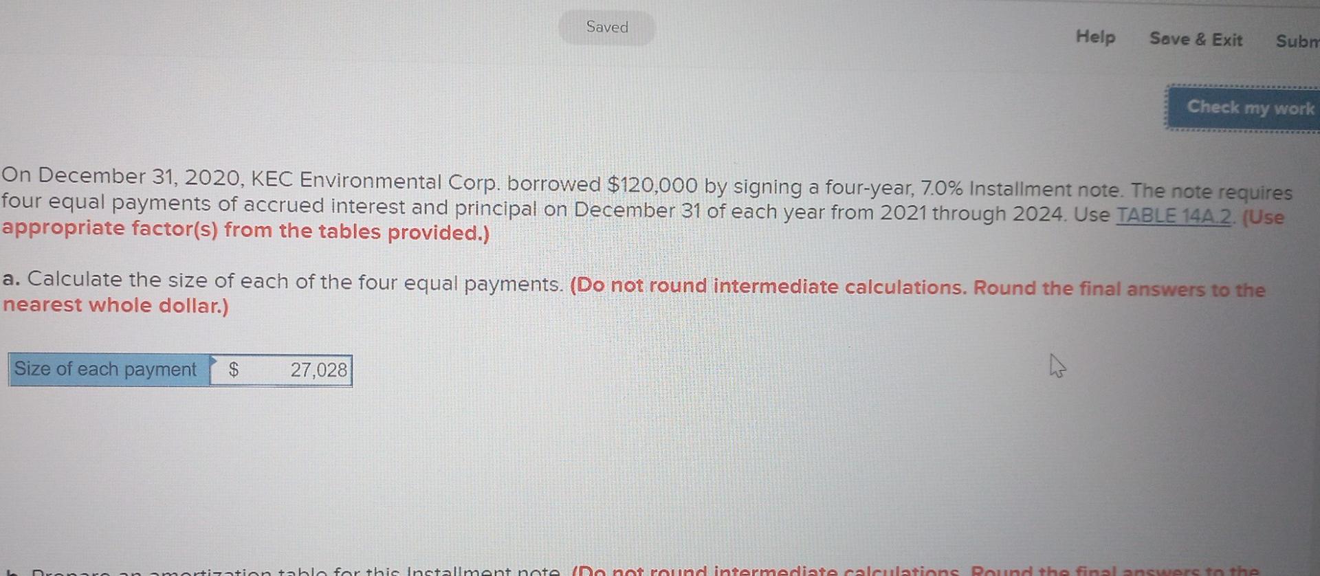 Saved Help Save & Exit Subm Check my work On December 31,