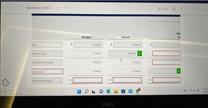 146380 $202,680 45040 (4) 95710 (5) Controllable fixed costs 112,600 Controllable margin
