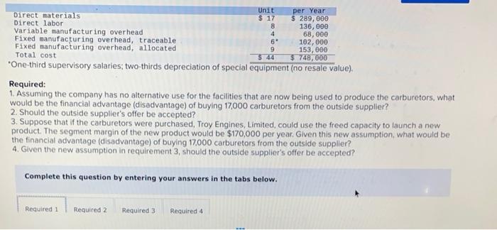 Direct materials Direct labor Variable manufacturing overhead Fixed manufacturing overhead, traceable Fixed