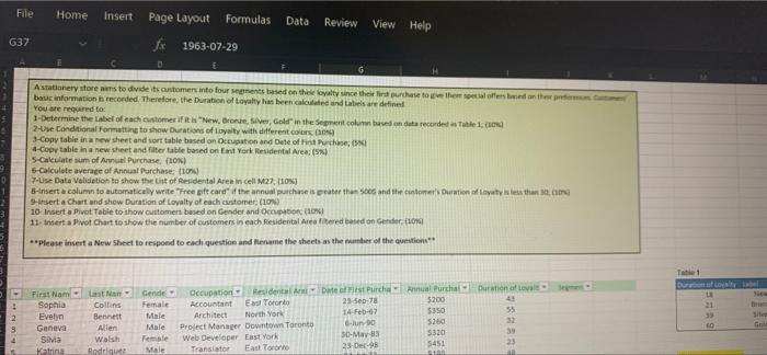 File Home Insert Page Layout Formulas Data Review View Help G37 fx