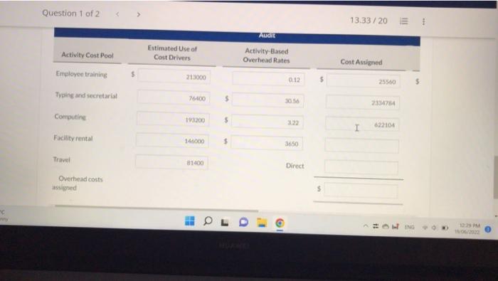 two service lines as to who is contributing the greater amount to
