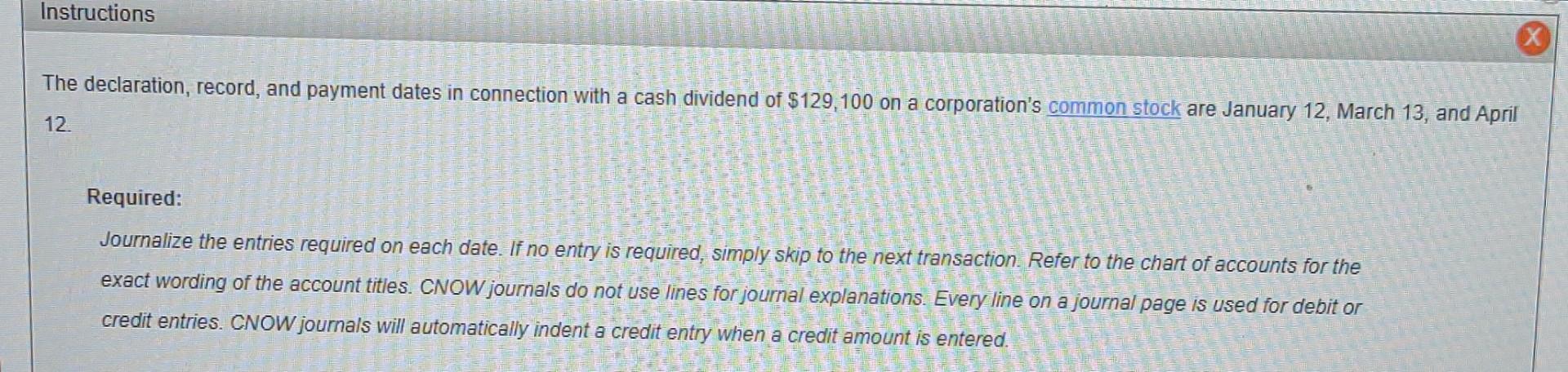 Instructions The declaration, record, and payment dates in connection with a cash