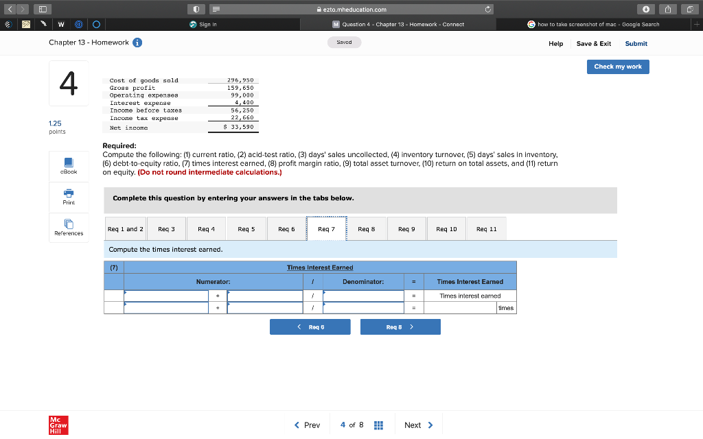 Check my work 1.25 points cBook Assets Cash Short-term investments Accounts receivable,