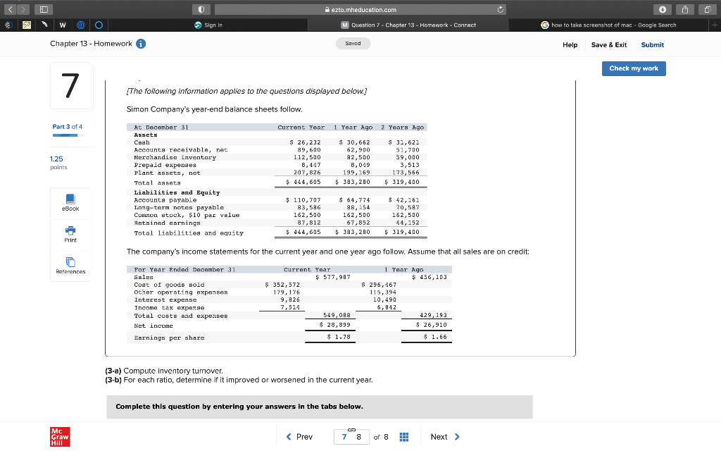 W Chapter 13 - Homework D ezto.mheducation.com Sign In M Question 7