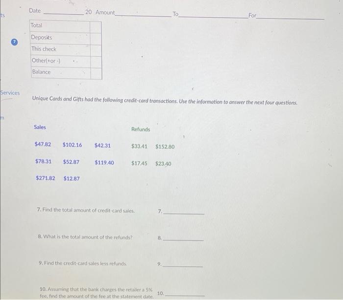 or more Use the table to find the monthly checking-account service charge