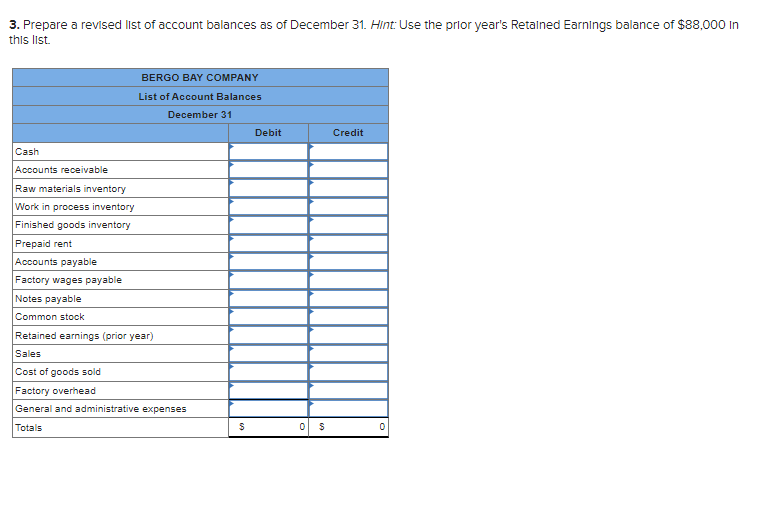 applies to the questions displayed below.] Bergo Bay's accounting system generated the