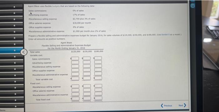 lems Agent Blaze uses flexible budgets that are based on the following