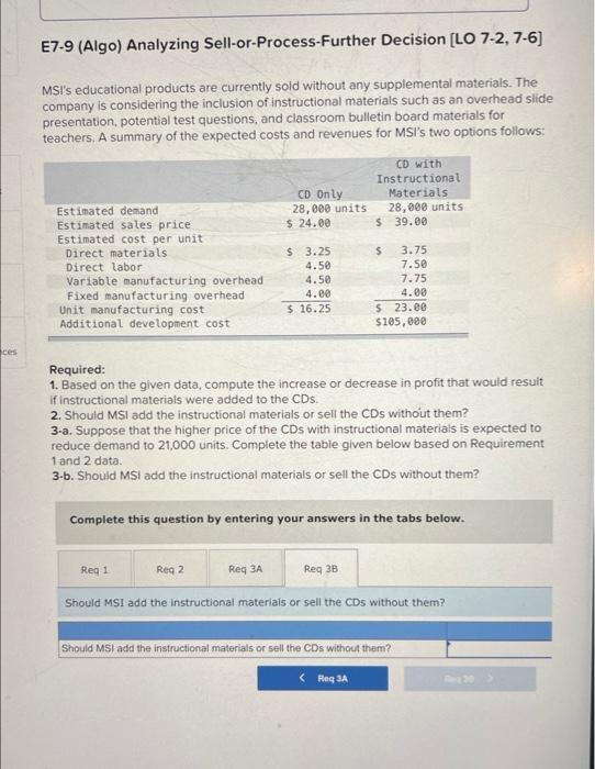 questions displayed below.] Morning Sky, Inc. (MSI), manufactures and sells computer games.