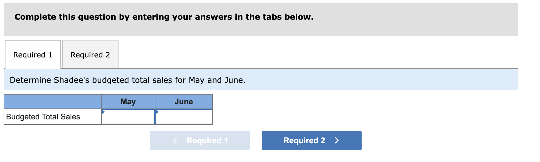 to the questions displayed below.] Shadee Corp. expects to sell 520 sun