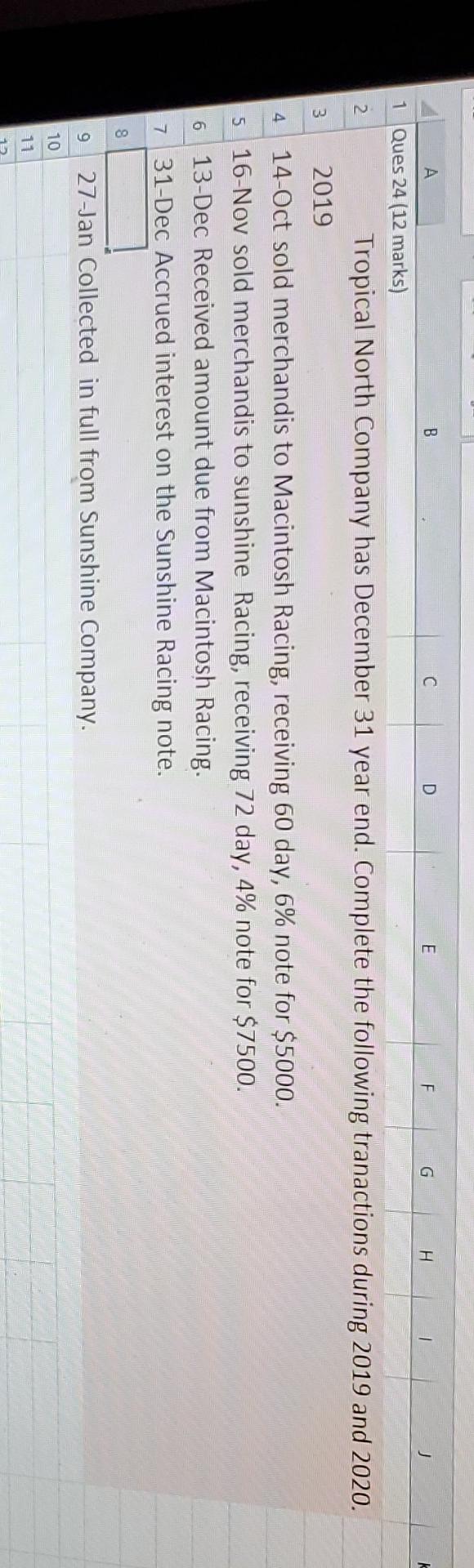 A B C D E F G H 1 Ques 24 (12