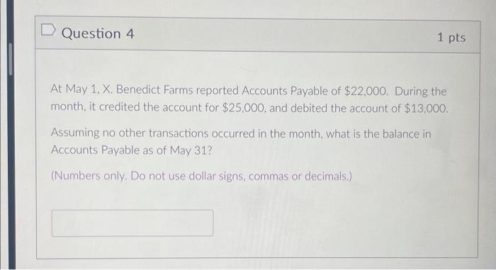 all of the correct answers.) 1 pts No consideration of the fair