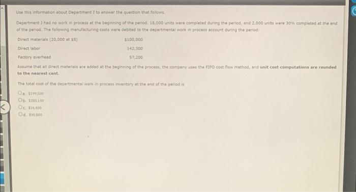 period. 10,000 units were completed during the period, and 2,000 units were