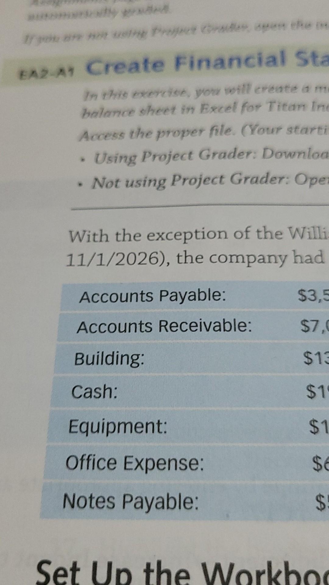 If you are not using Propet Grades, seen the EA2-A1 Create Financial
