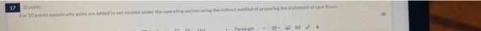 17 10 For 10 points explain why gains are added to net