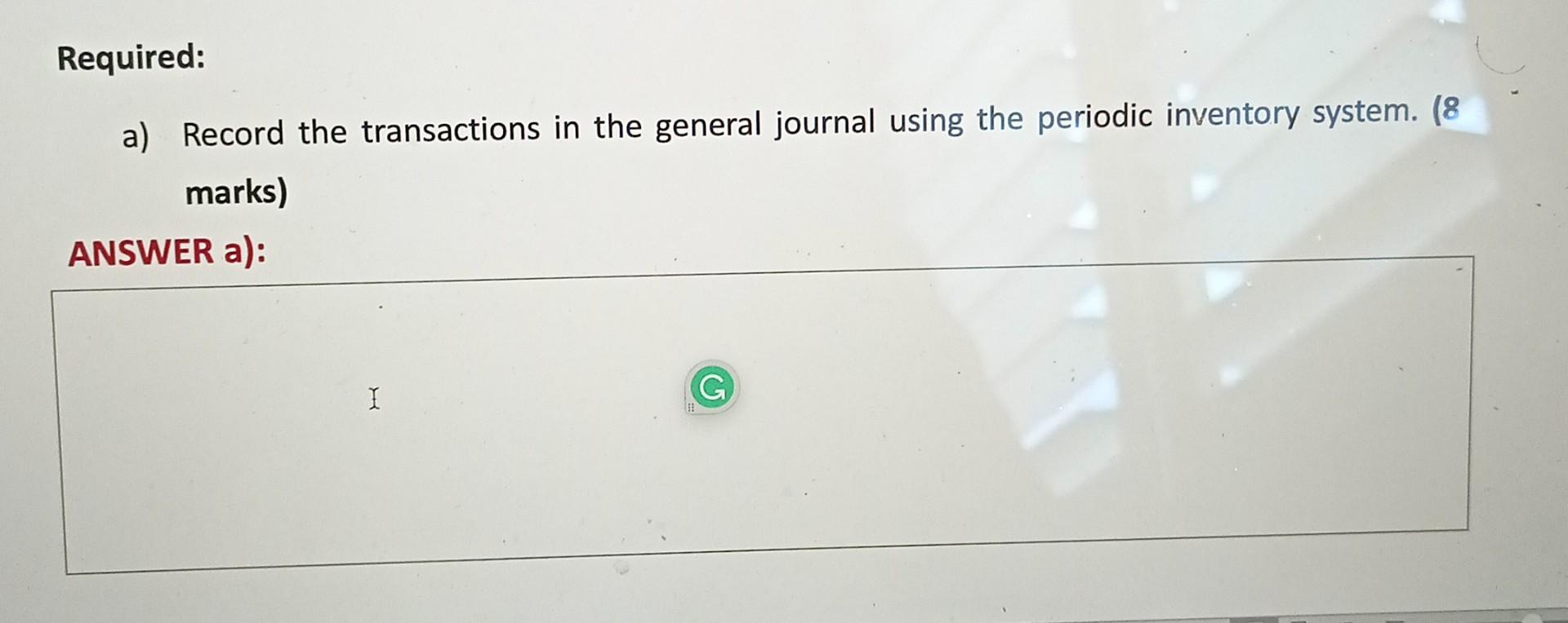 out (FIFO) inventory system to account for its purchases of specialty pens.
