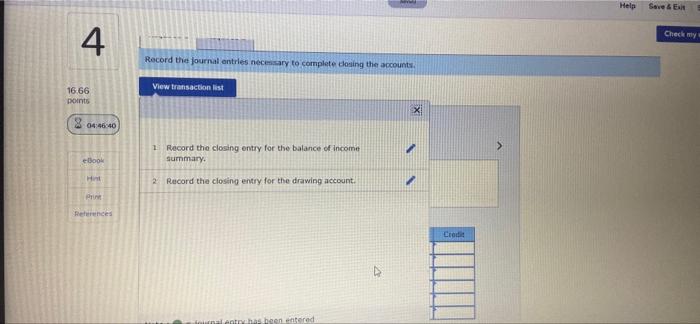 credit balance of $55,000 Required: 1. Record the journal entries necessary to