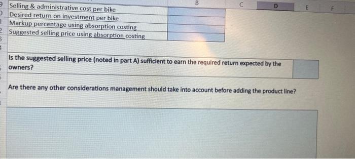 decided to go ahead with offering the BMX product line. The owners