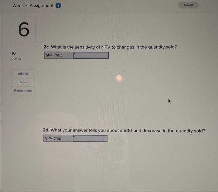 straight-line to zero over the life of the project. Sales are projected