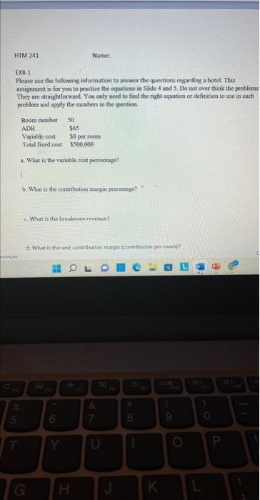 9 35 % HTM 241 EX8-1 Name: Please use the following information