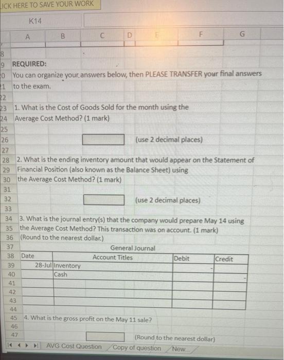 the following questions related to the information provided for the month's transactions.