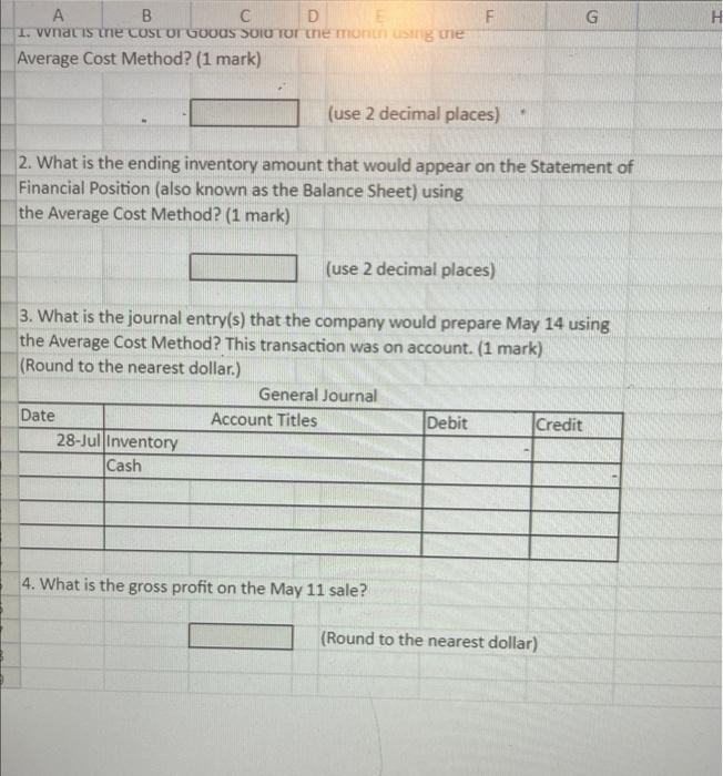 Assume that Jumpy uses the average cost method. 6 7 8 a.