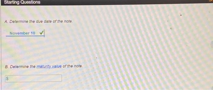 the note. C. Journalize the entries to record the following: (1) receipt