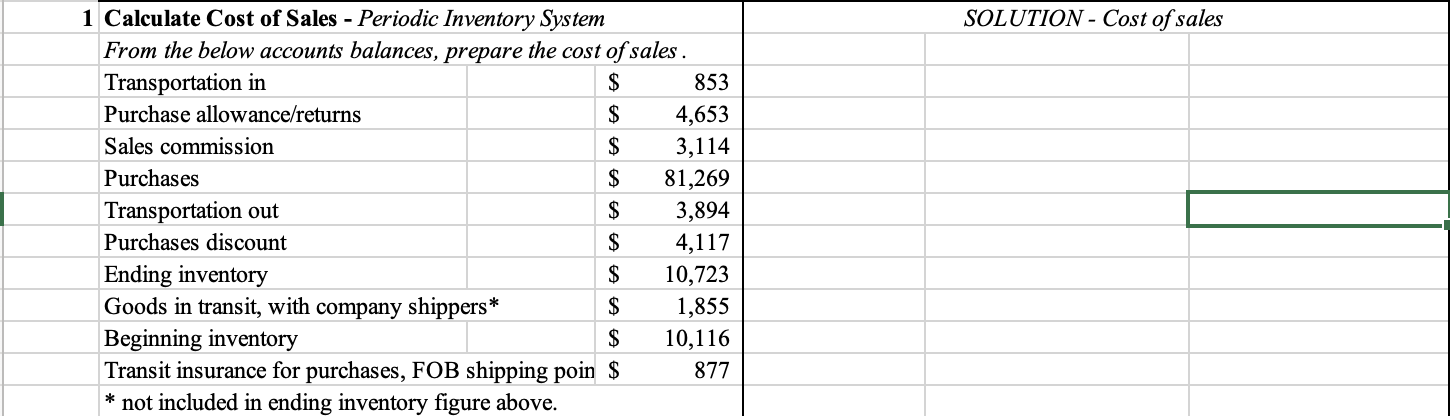 multi-step income statement in proper form. ACCOUNT Balance INCOME STATEMENT Gross sales