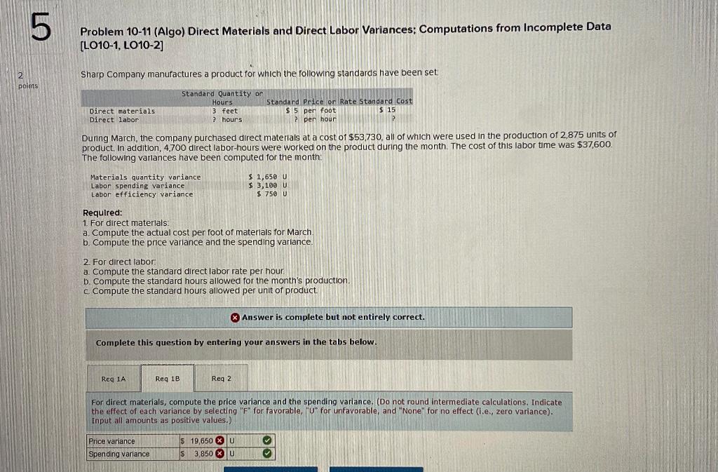 Computations from Incomplete Data [LO10-1, LO10-2] Sharp Company manufactures a product for
