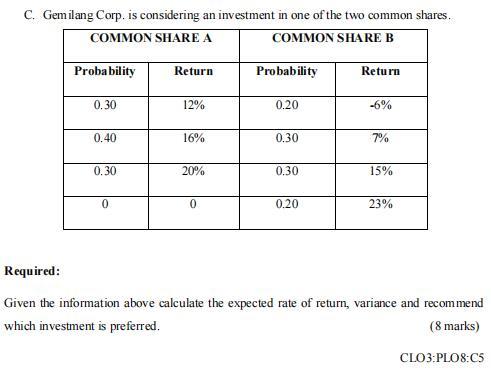 is considering two mutually exclusive projects. The cash flows associated with those