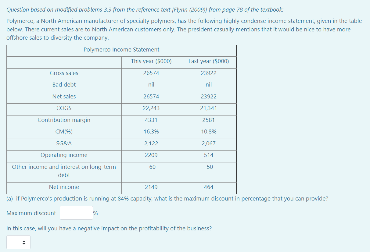 Question based on modified problems 3.3 from the reference text [Flynn (2009)]