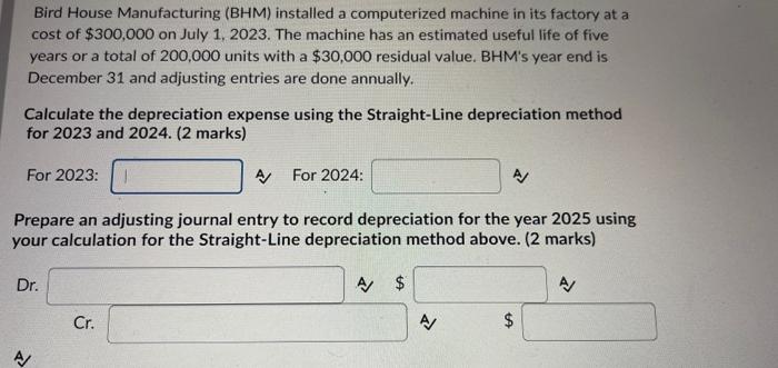 Bird House Manufacturing (BHM) installed a computerized machine in its factory at