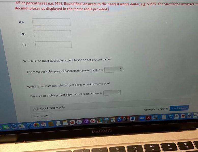 Custom Construction Company is considering three new projects, each requiring an equipment